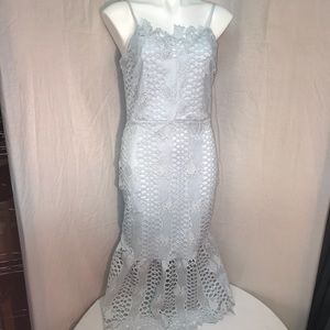Women's light blue midi dress